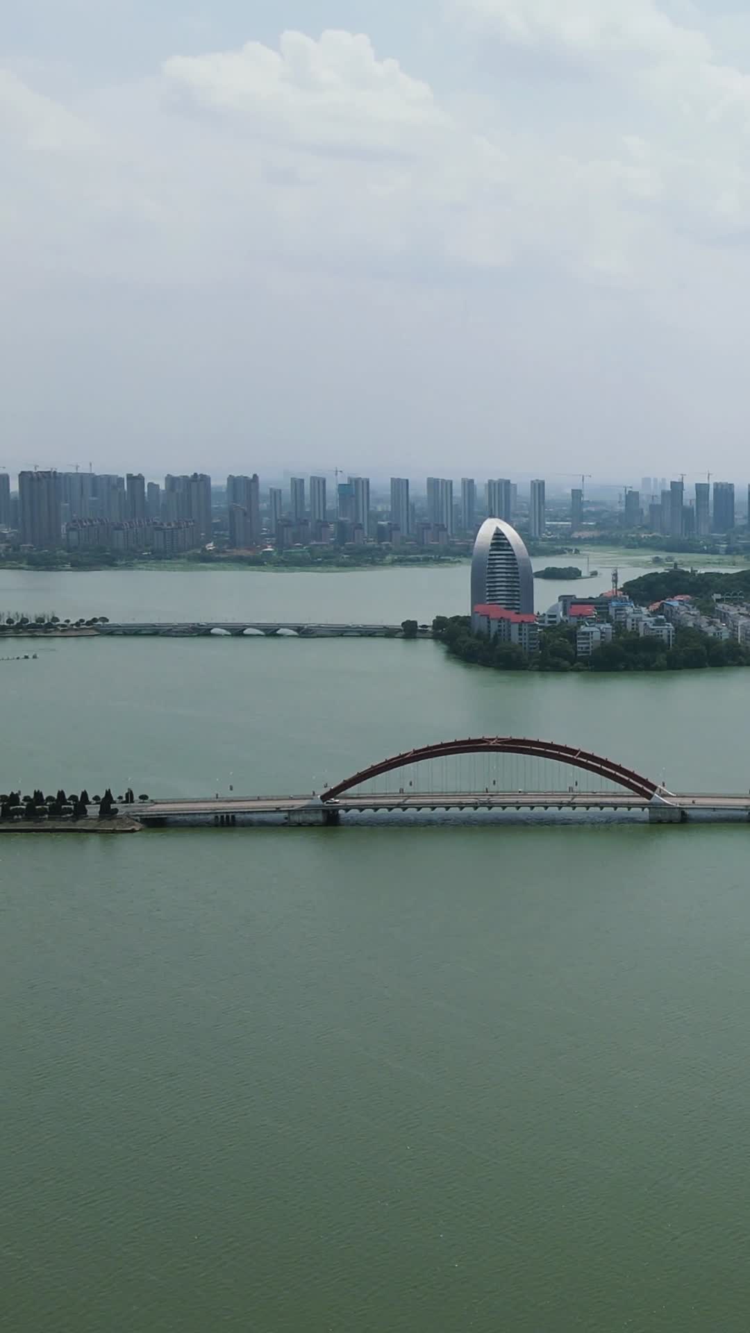 湖北鄂州南浦虹桥交通竖屏航拍视频的预览图