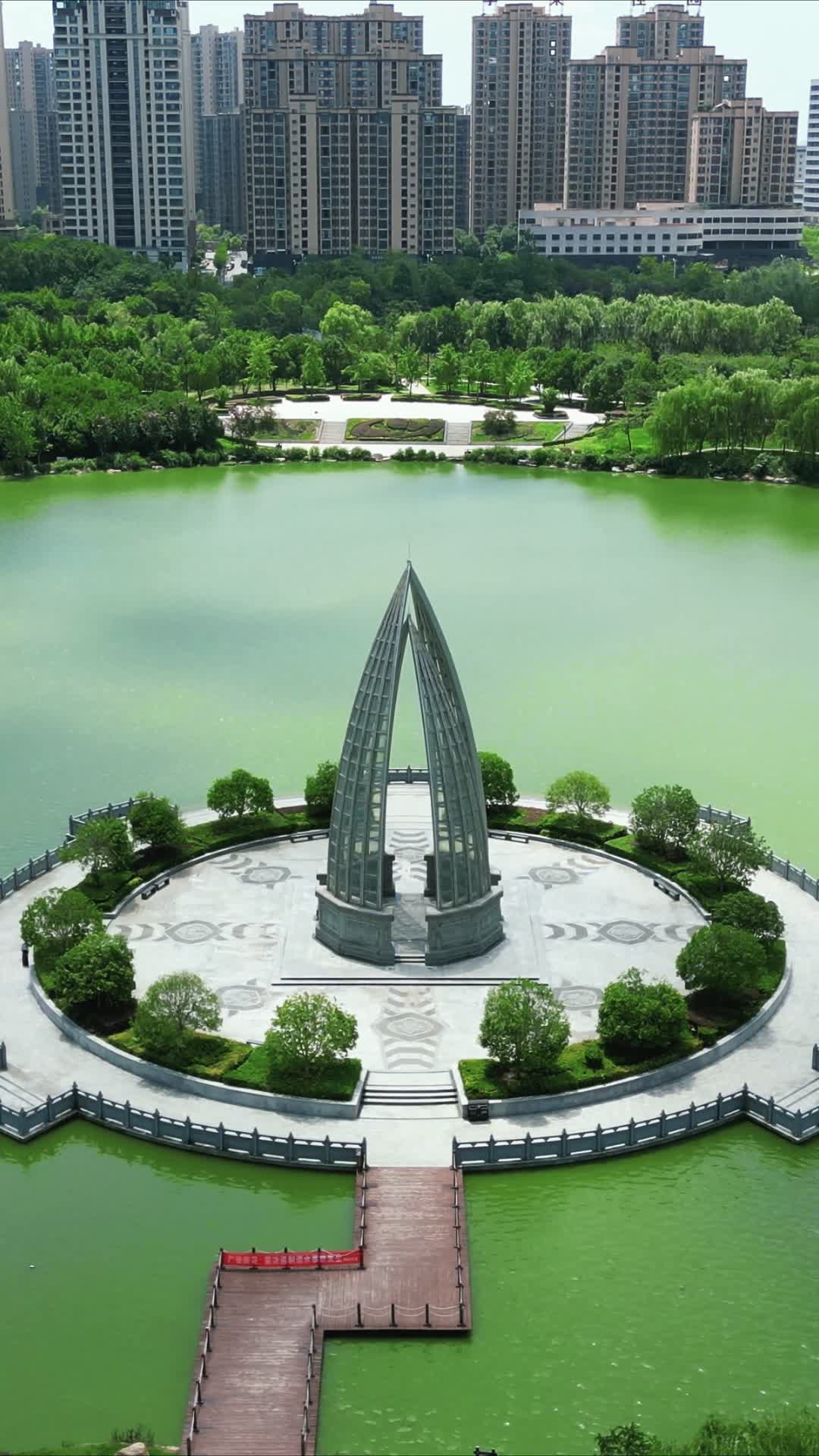 湖北随州汉文化园4A景区竖屏航拍视频的预览图