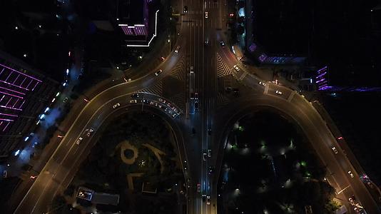湖南长沙黄兴路步行街五一商圈夜景航拍视频的预览图