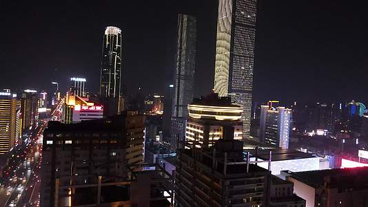 湖南长沙五一商圈夜景灯光航拍视频的预览图