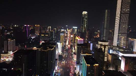 湖南长沙五一商圈夜景灯光航拍视频的预览图
