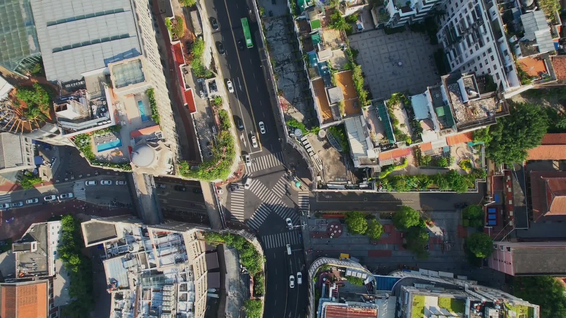 航拍厦门老城区景观视频的预览图