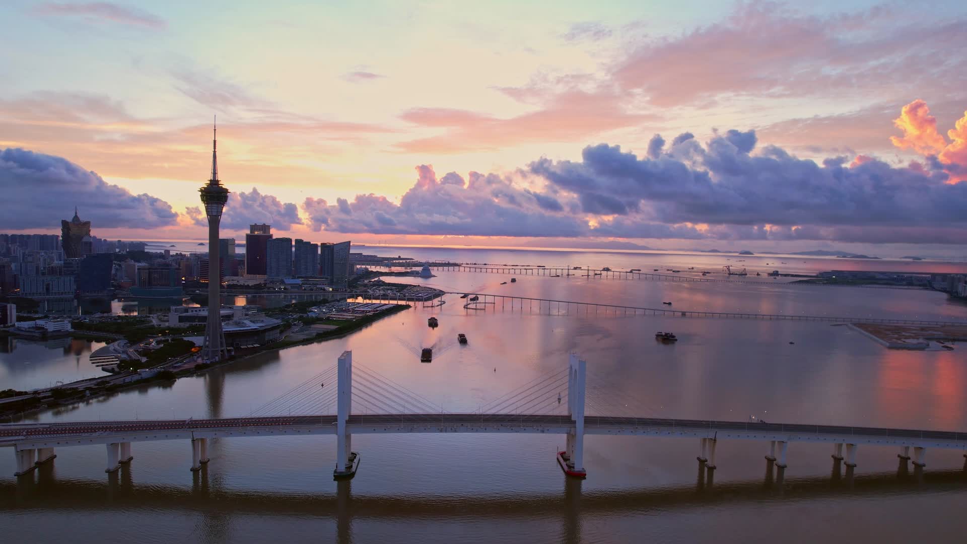 4K澳门航拍风景视频的预览图