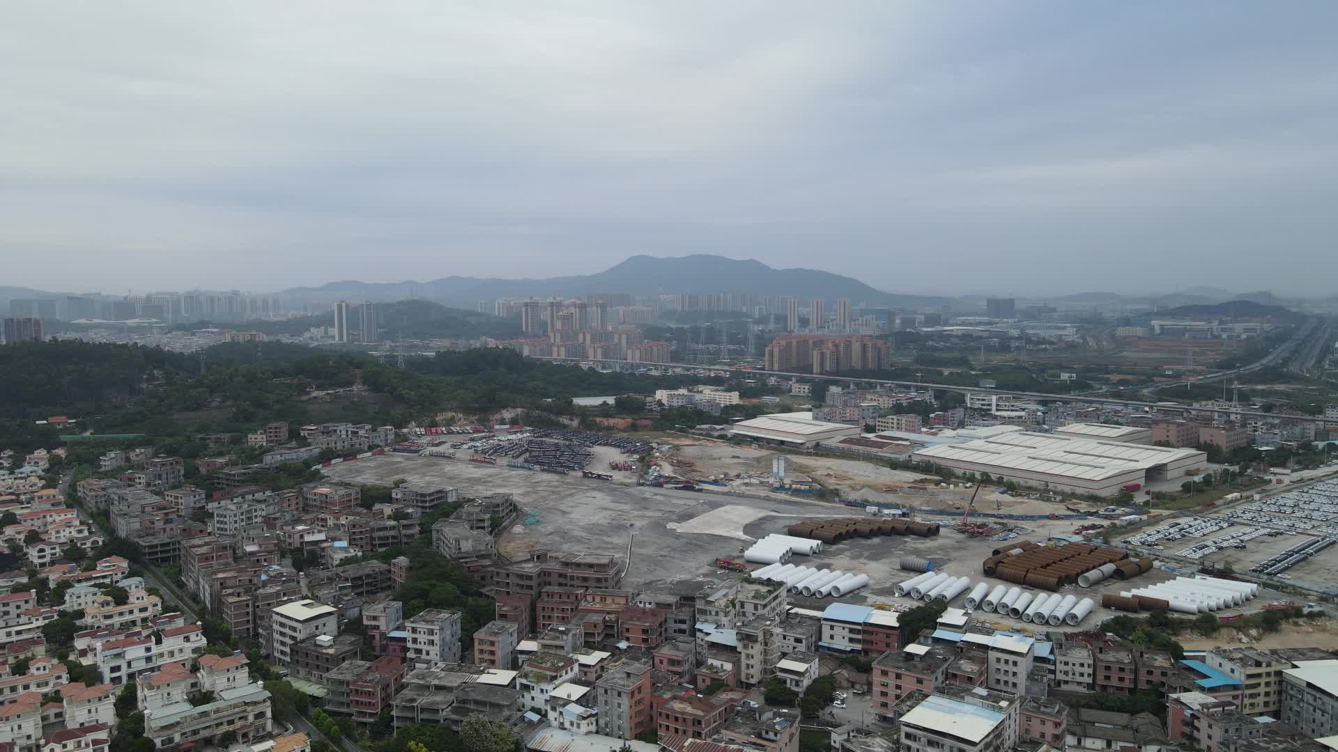 航拍广州海珠区视频的预览图