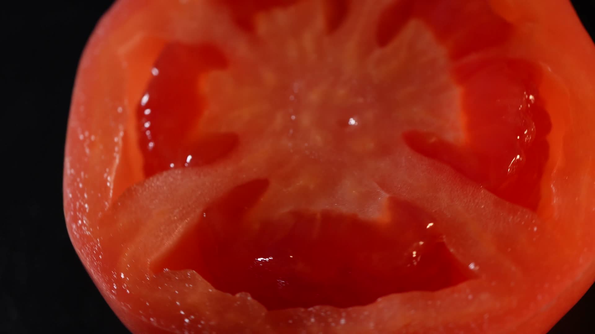 镜头合集微距番茄种子番茄果肉视频的预览图