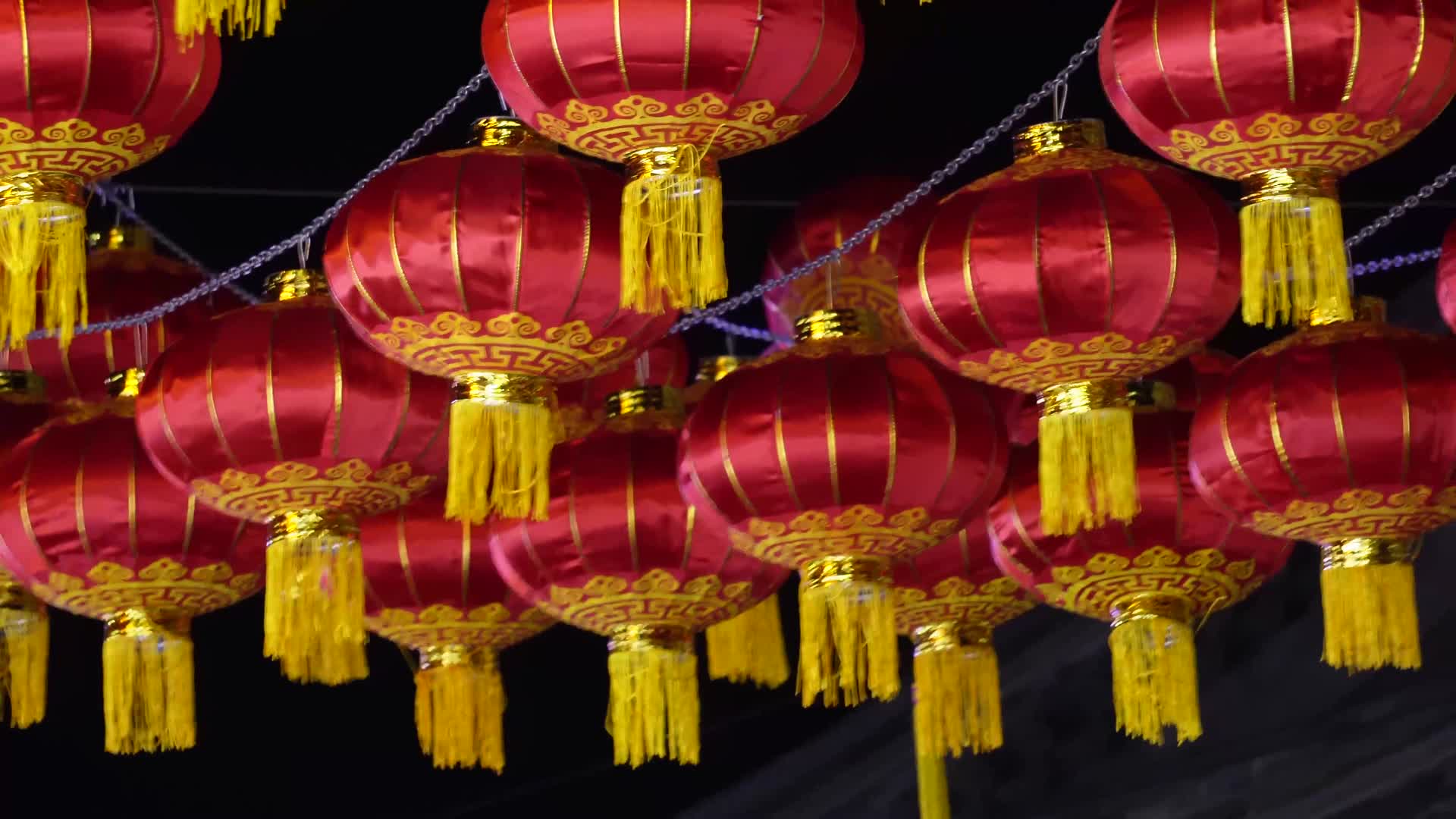 镜头合集后海春节装饰红灯笼视频的预览图