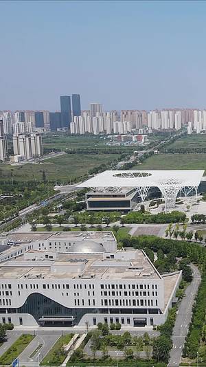 航拍湖北襄阳市规划展览馆视频的预览图