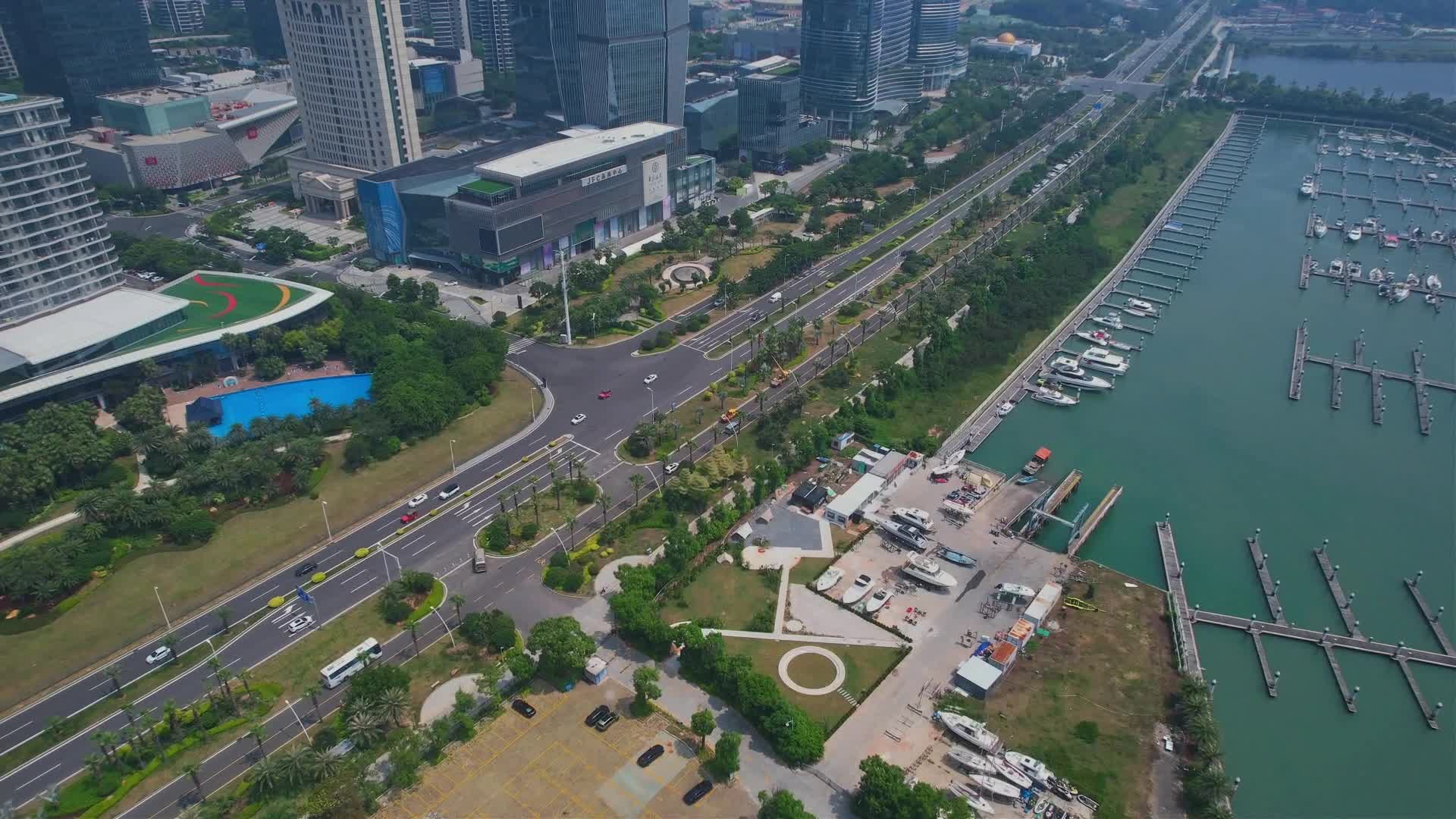 航拍厦门环东路景观视频的预览图