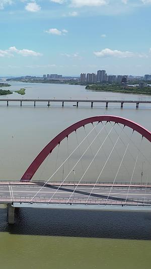 航拍江西抚州文昌二桥视频的预览图