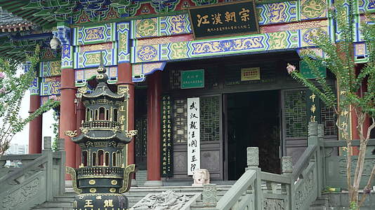 武汉地标汉口龙王庙风景视频的预览图