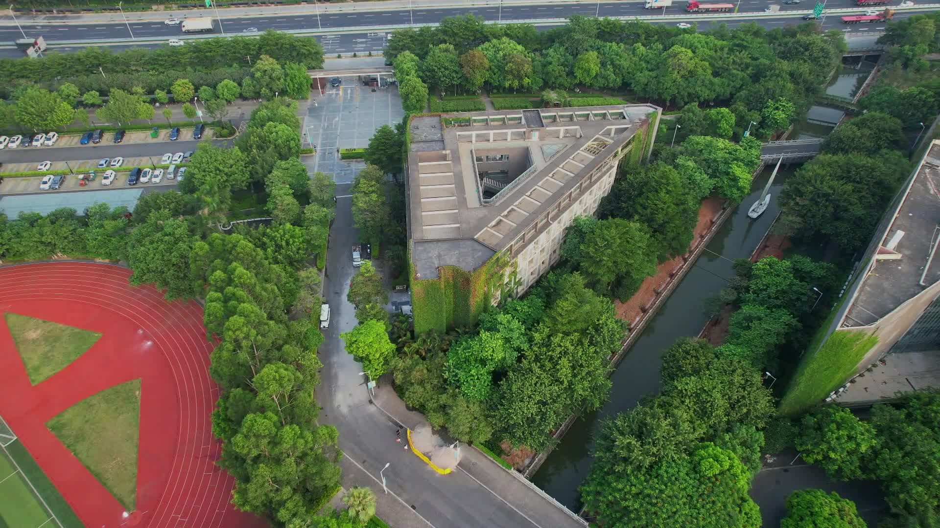 航拍厦门工学院景观视频的预览图