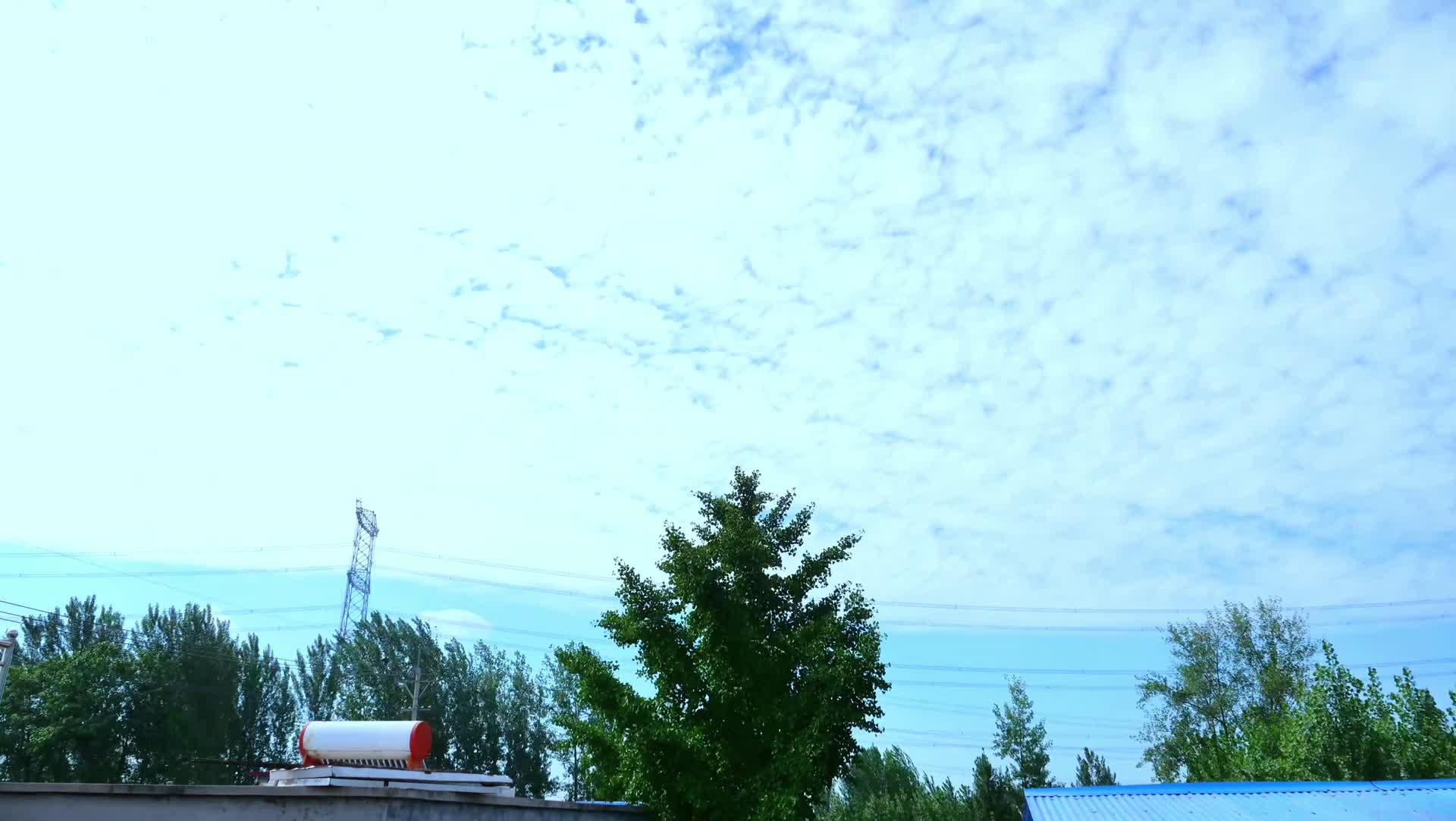 农村延时云延时天气变化天空夏天天气视频的预览图