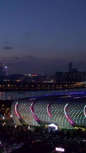 高清竖屏航拍南宁青山大桥夜景视频的预览图