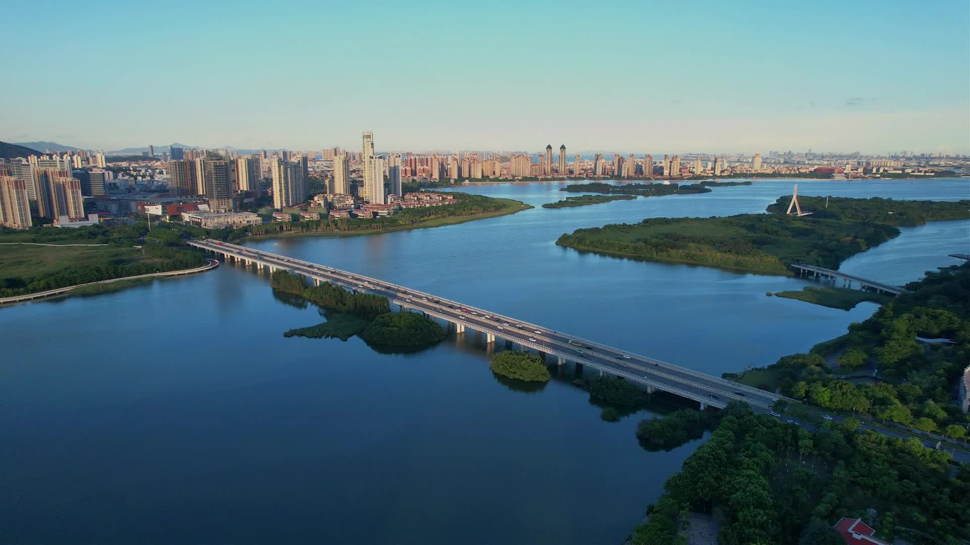 航拍厦门集美区景观视频的预览图