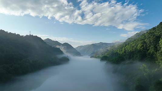 4K超清航拍湖南小东江自然风景视频的预览图