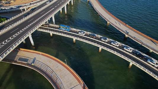 航拍厦门演武大桥景观合集视频的预览图