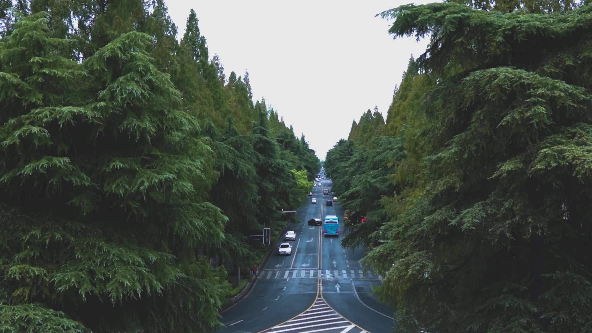 南京午朝门慢镜头车流意境高清实拍视频的预览图