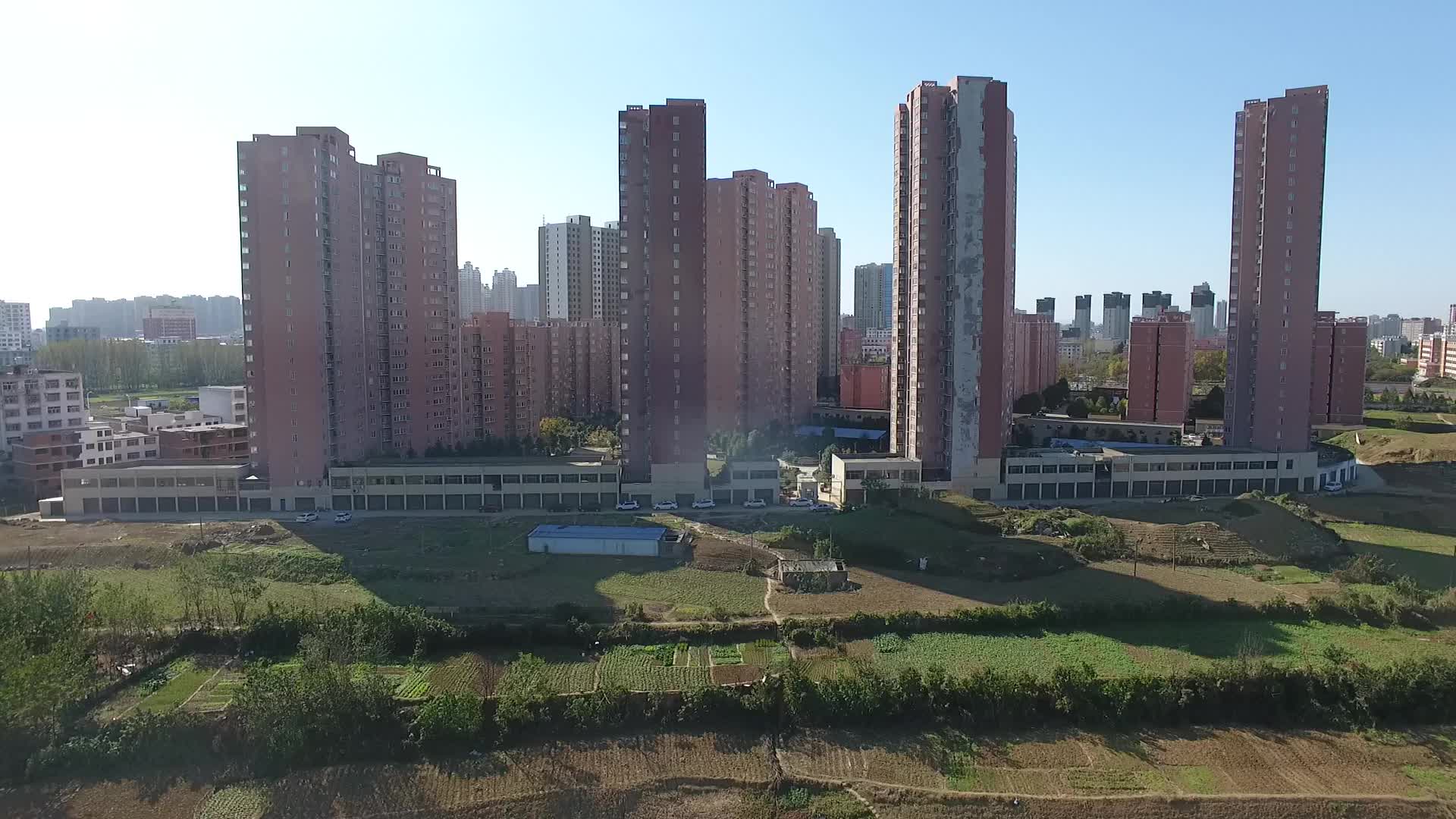 航拍河南城市现代化建设视频的预览图