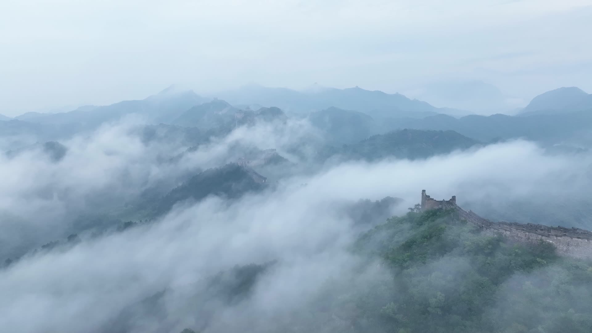 长城风光中国长城北京长城金山岭长城视频的预览图