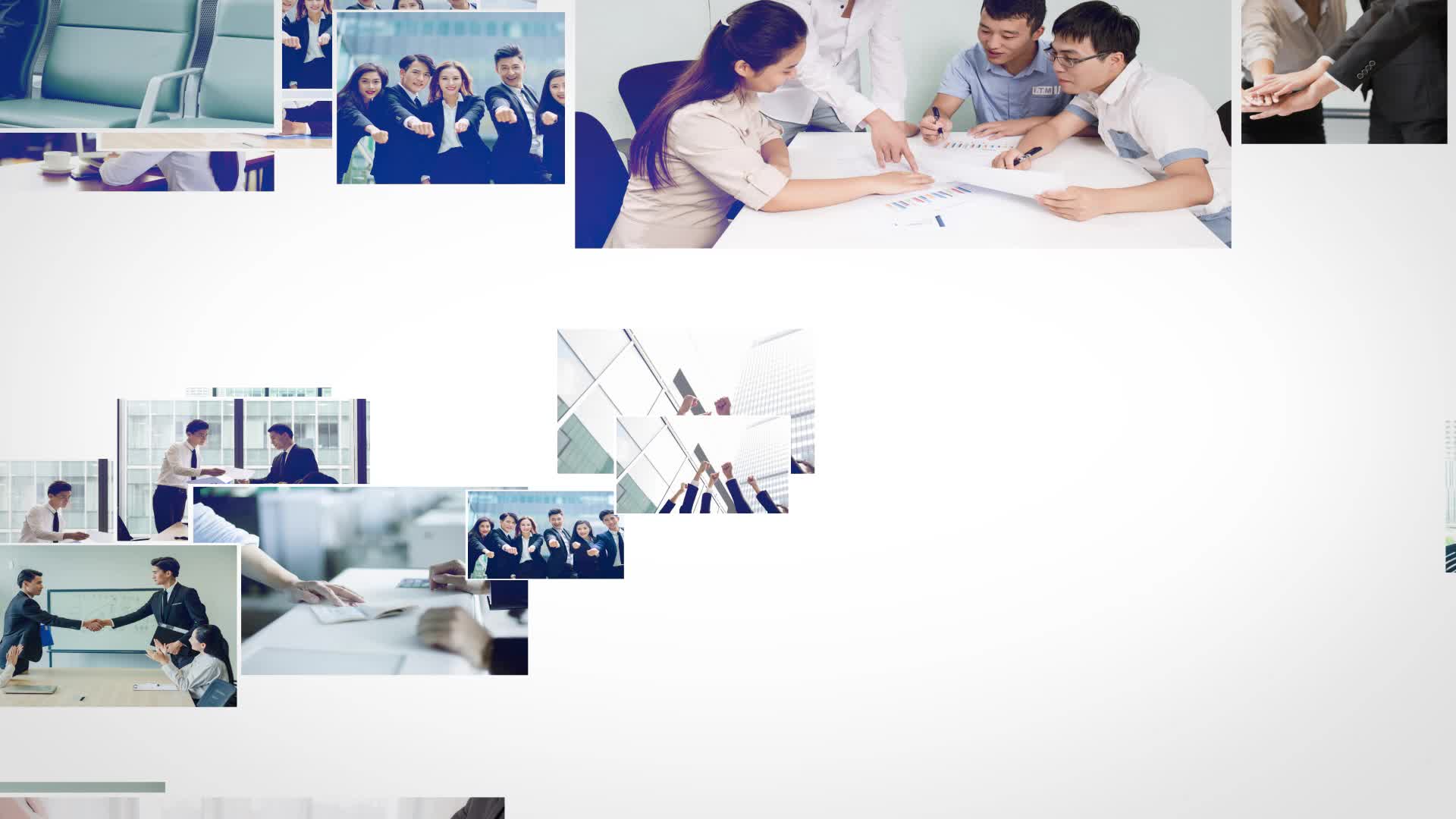 简洁大气企业商务宣传图片LOGO汇聚模板视频的预览图