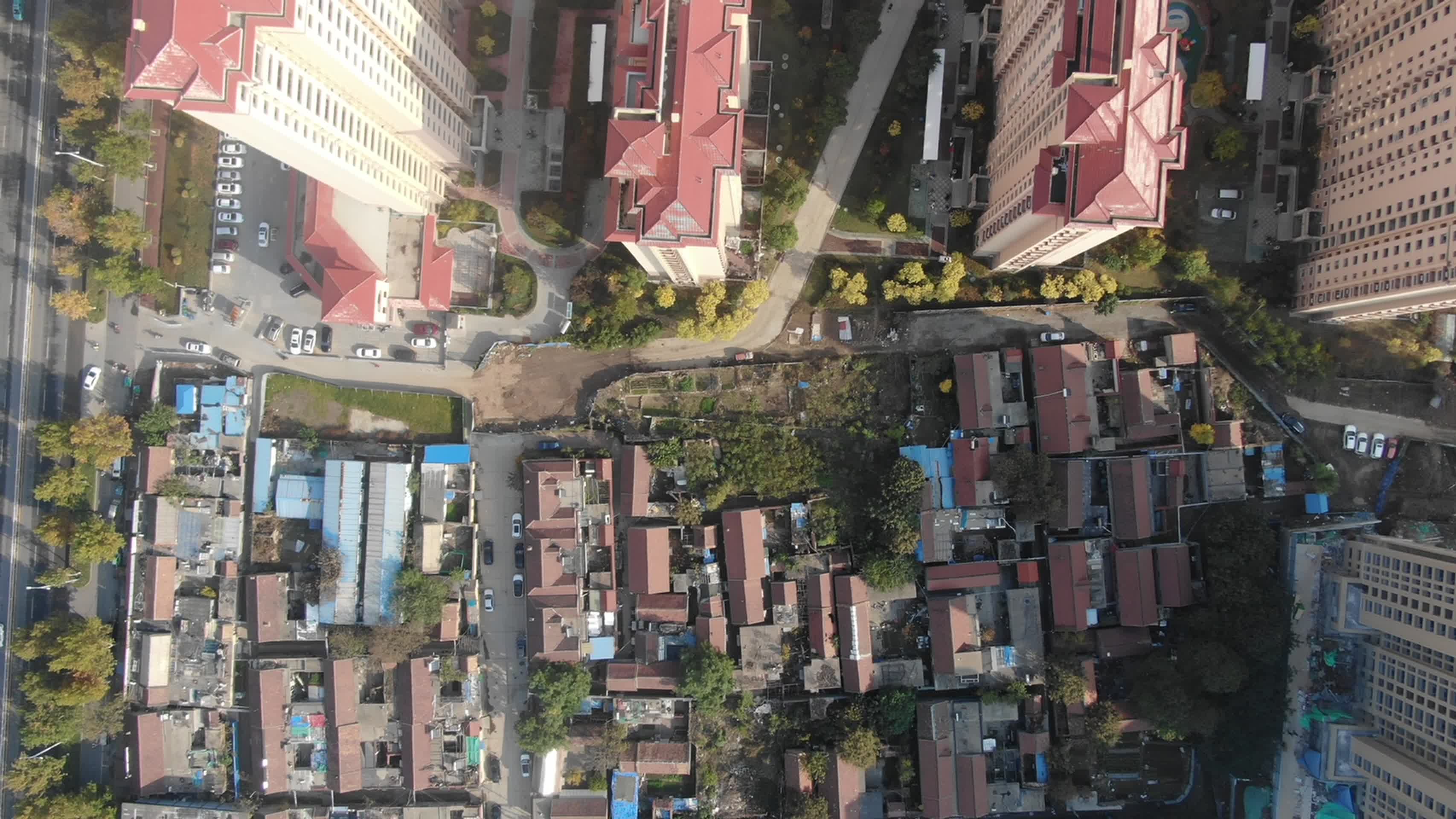 航拍山东现代化城市视频的预览图