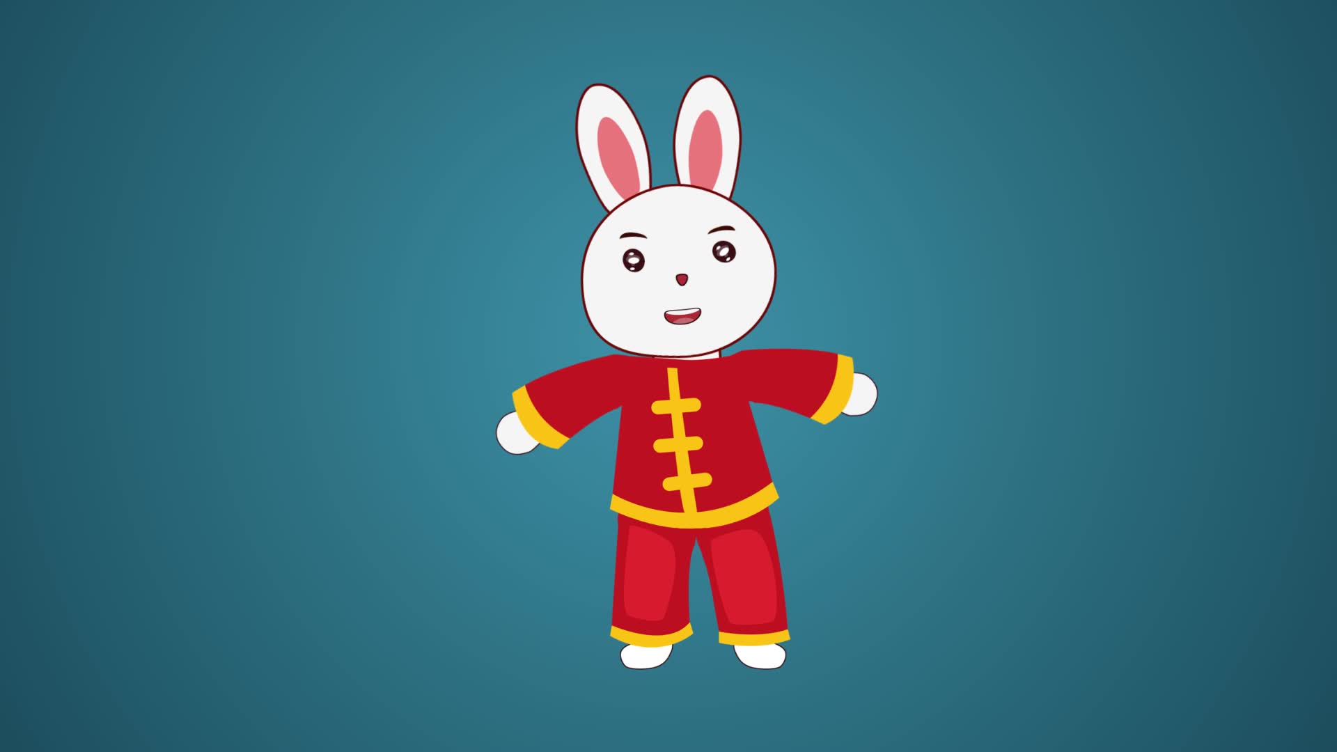 小兔子绑定动画ae模板视频的预览图