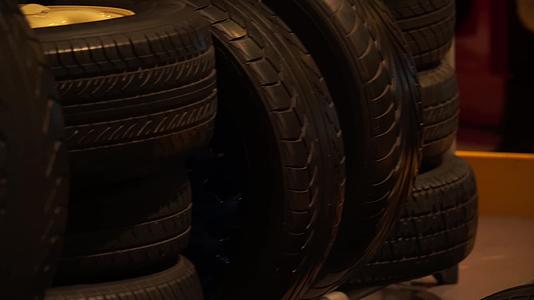 汽车轮胎车轮橡胶车轱辘视频的预览图