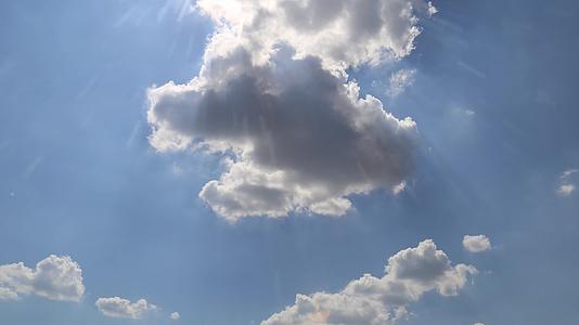 4K实拍太阳蓝天白云翻涌高温延时视频的预览图