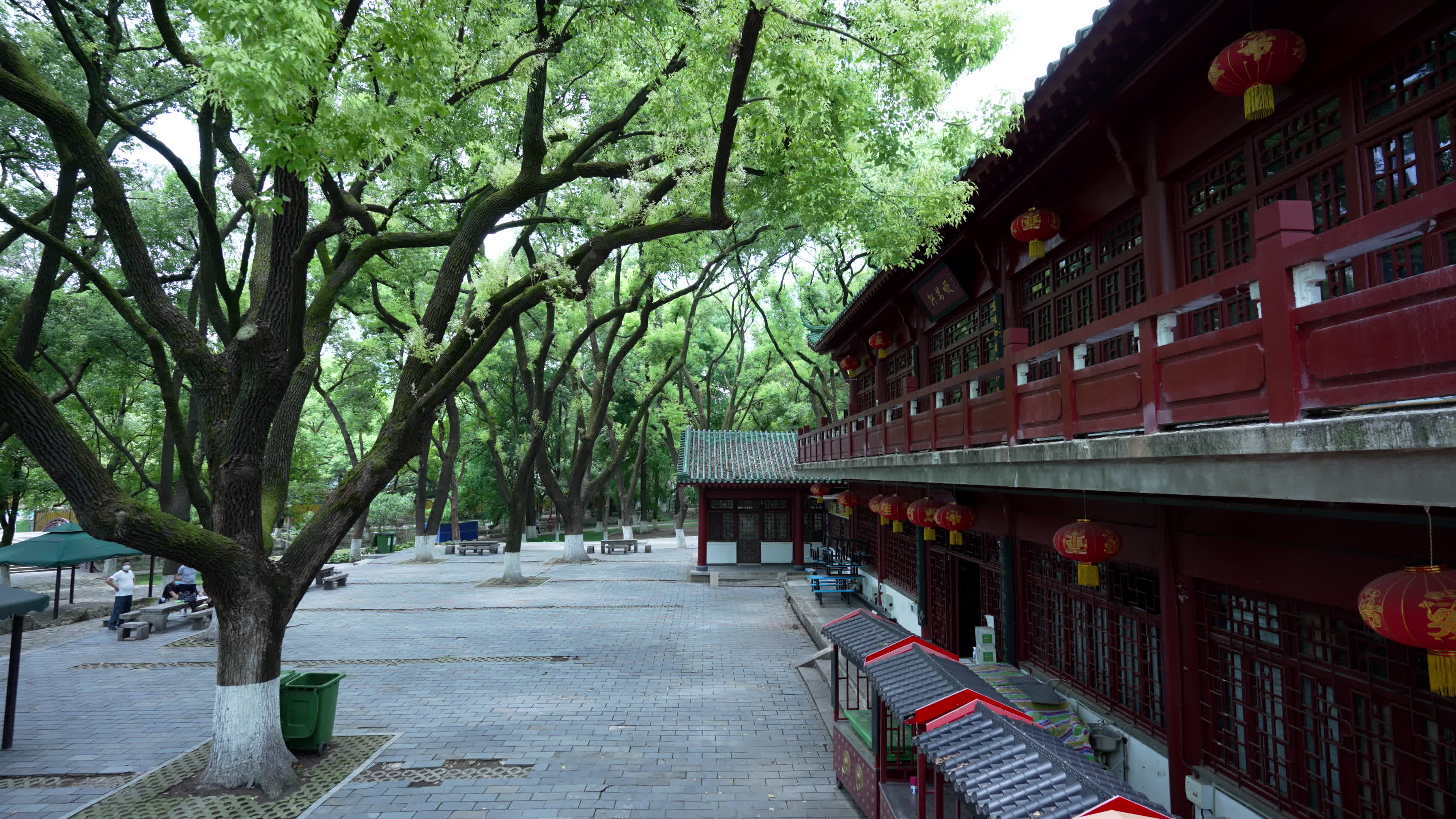 武汉历史名园中山公园游乐场风景视频的预览图