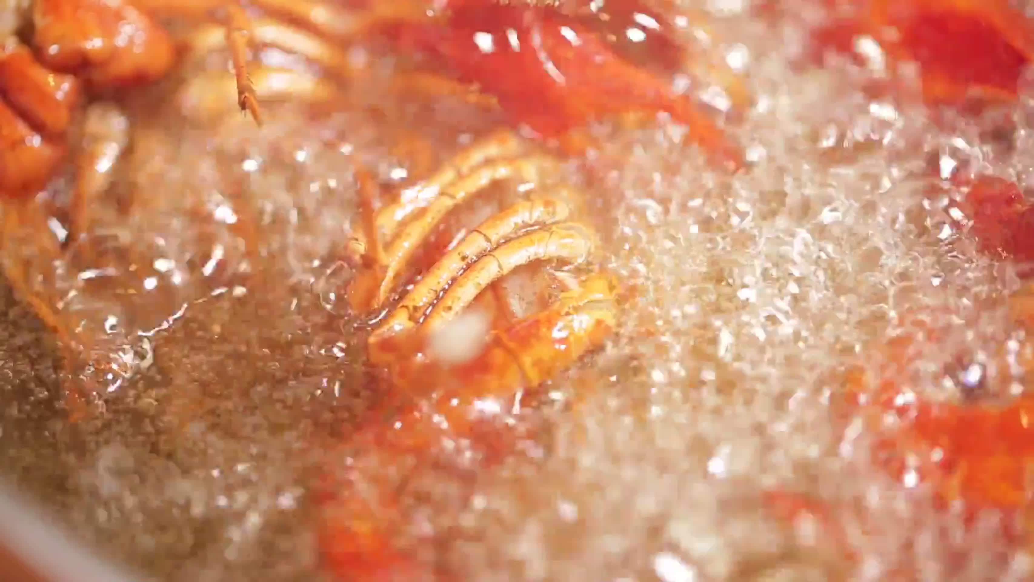 镜头合集油炸小龙虾视频的预览图