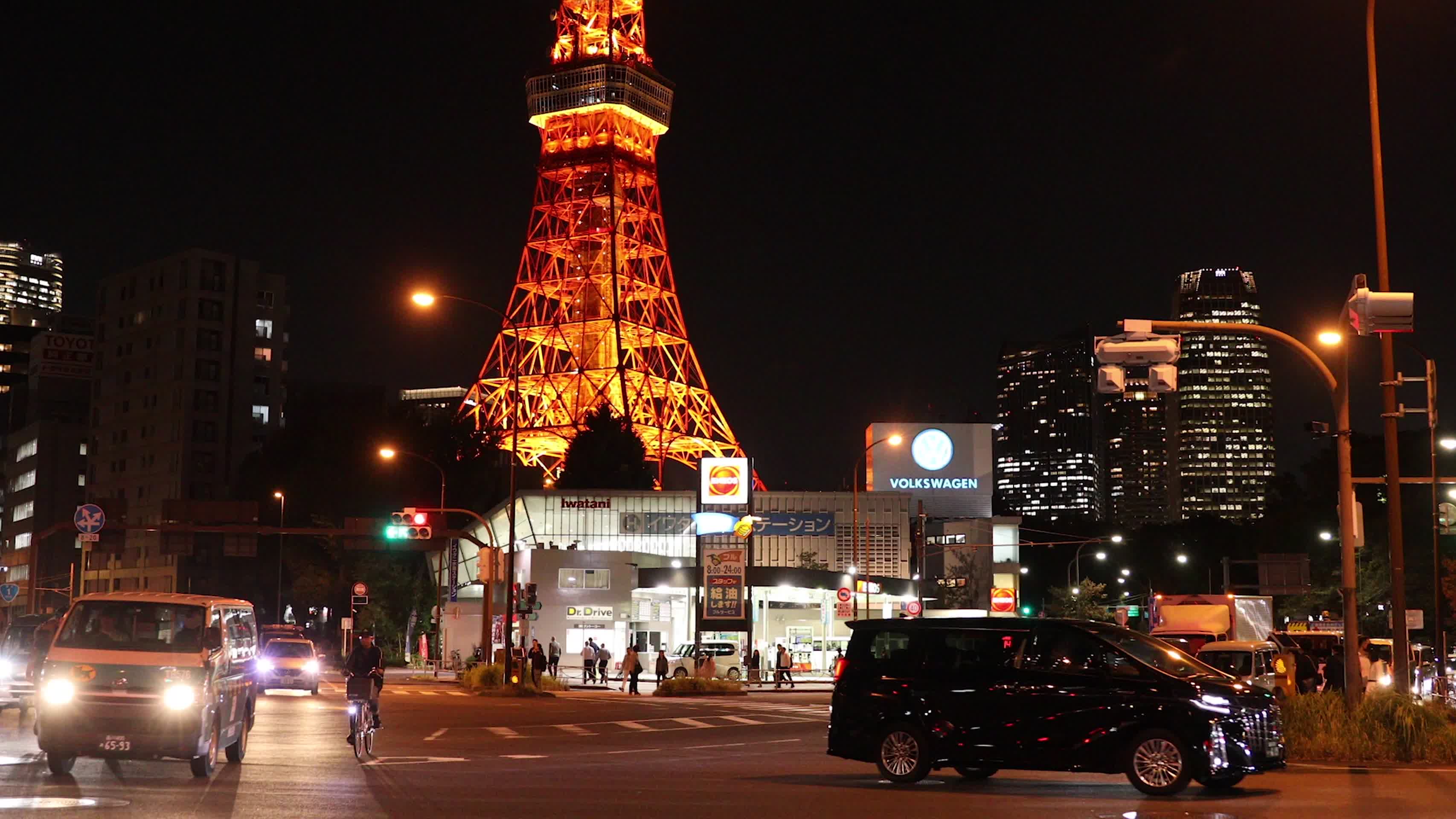 日本东京塔和新宿夜景5段合集视频的预览图