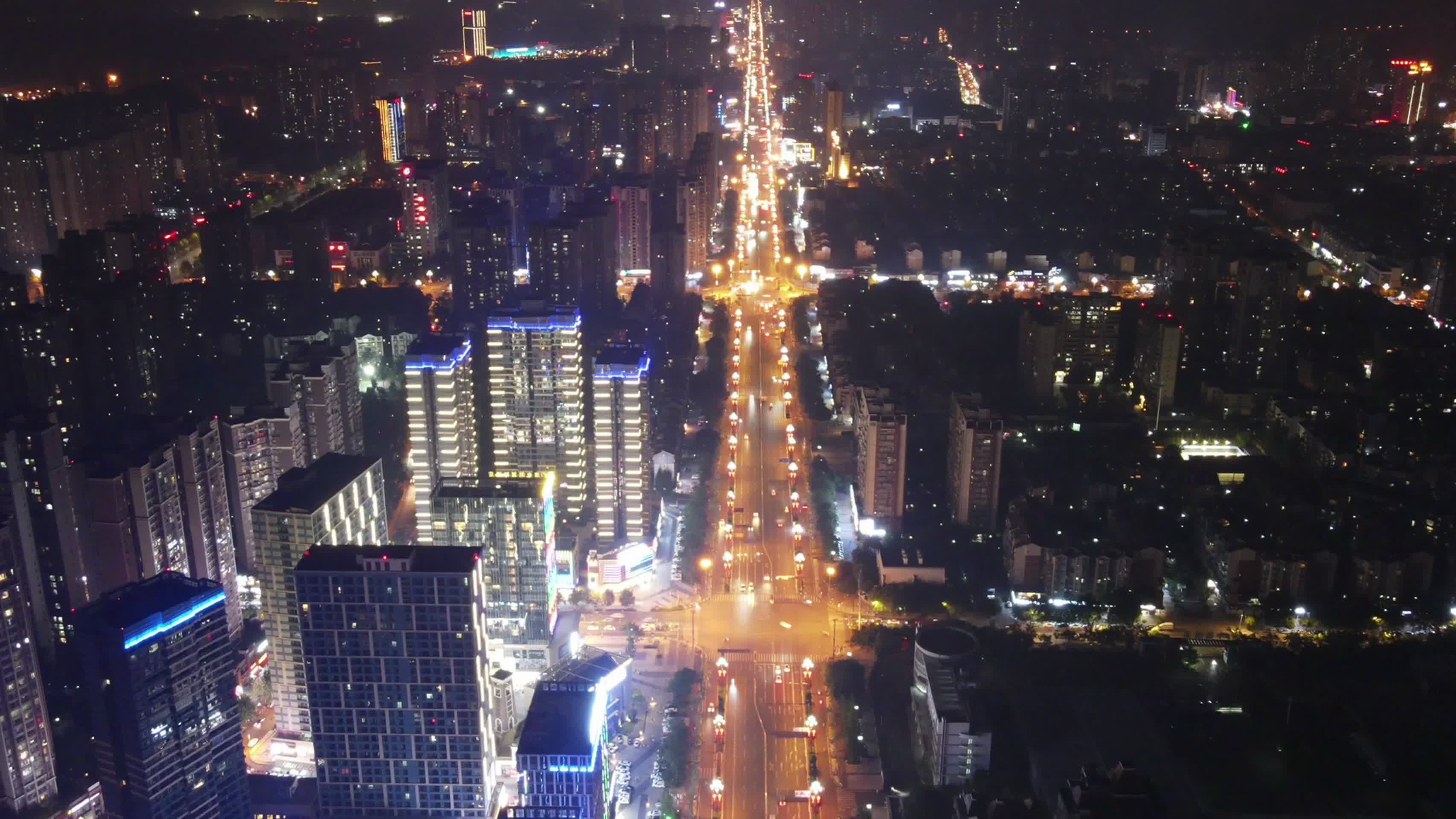 航拍广东城市夜景视频的预览图