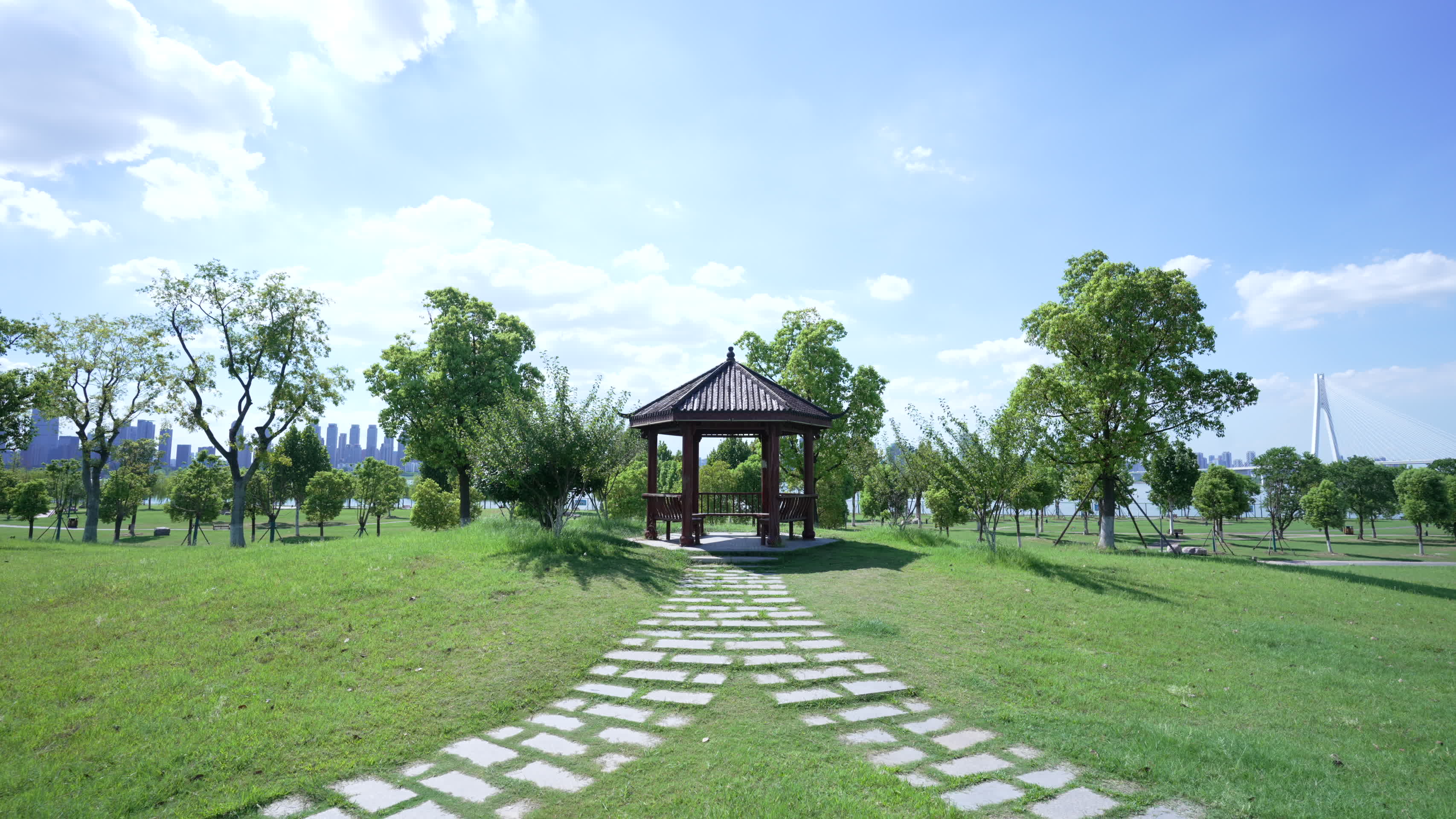 武汉青山江滩公园风景视频的预览图