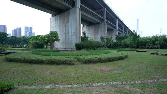 武汉天兴洲大桥桥南公园风景视频的预览图