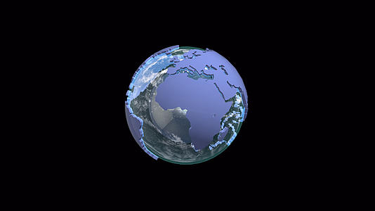 地球板块旋转带通道视频的预览图