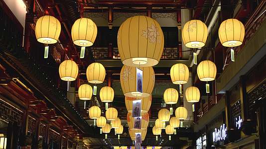 上海豫园灯会城隍庙夜景中秋灯会4K实拍3视频的预览图