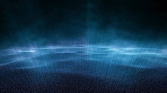 蓝色粒子光效动态背景视频ae模板视频的预览图