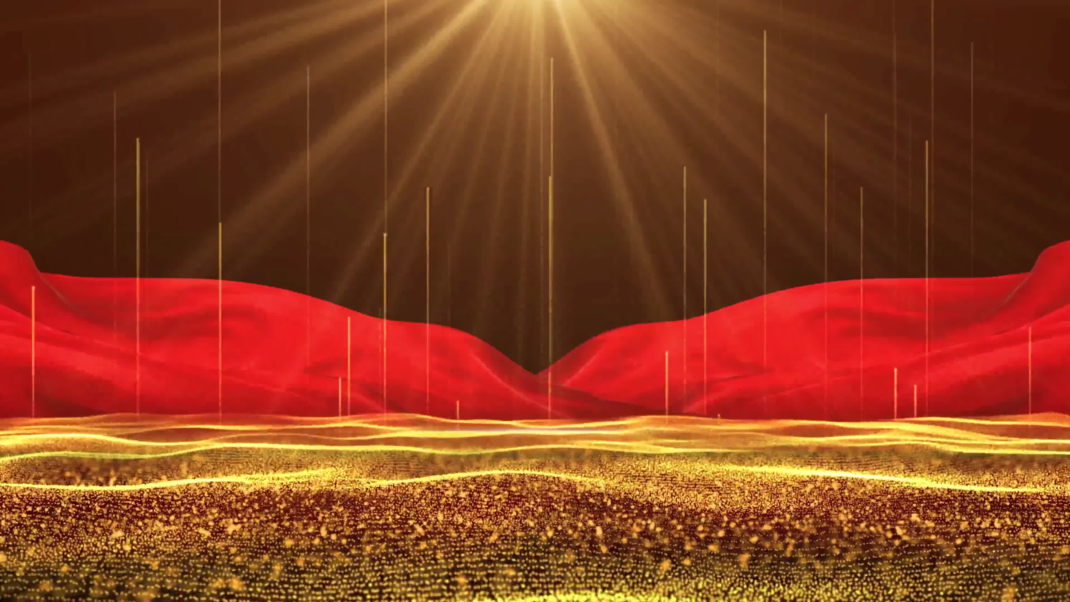 粒子红绸光效背景视频ae模板视频的预览图