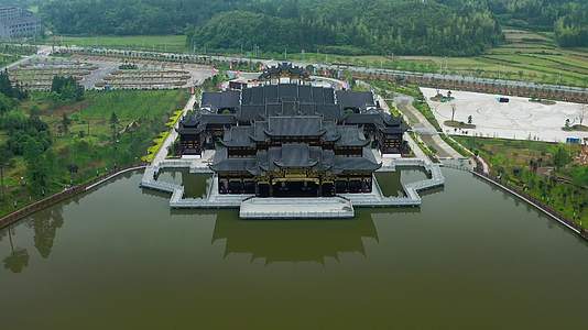 江西景德镇乐平古戏台博览园4K航拍视频的预览图