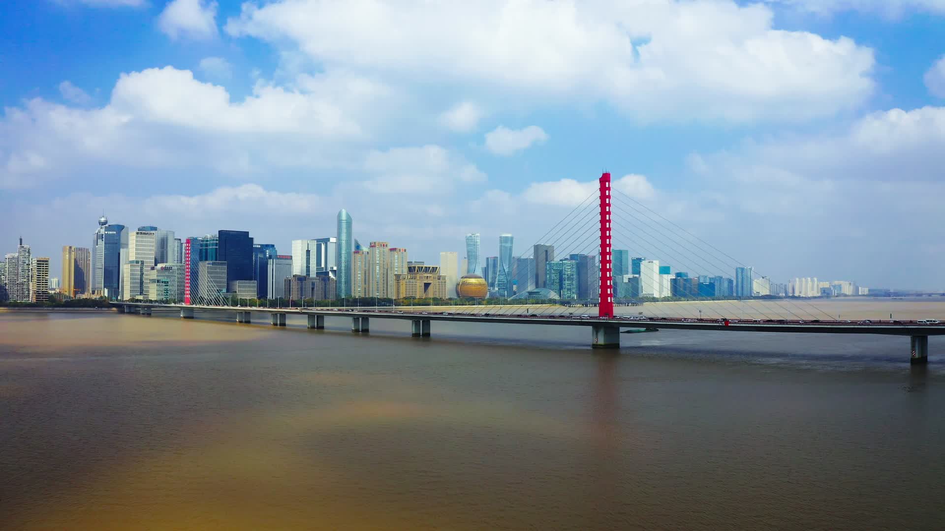 浙江杭州滨江西兴大桥视频的预览图
