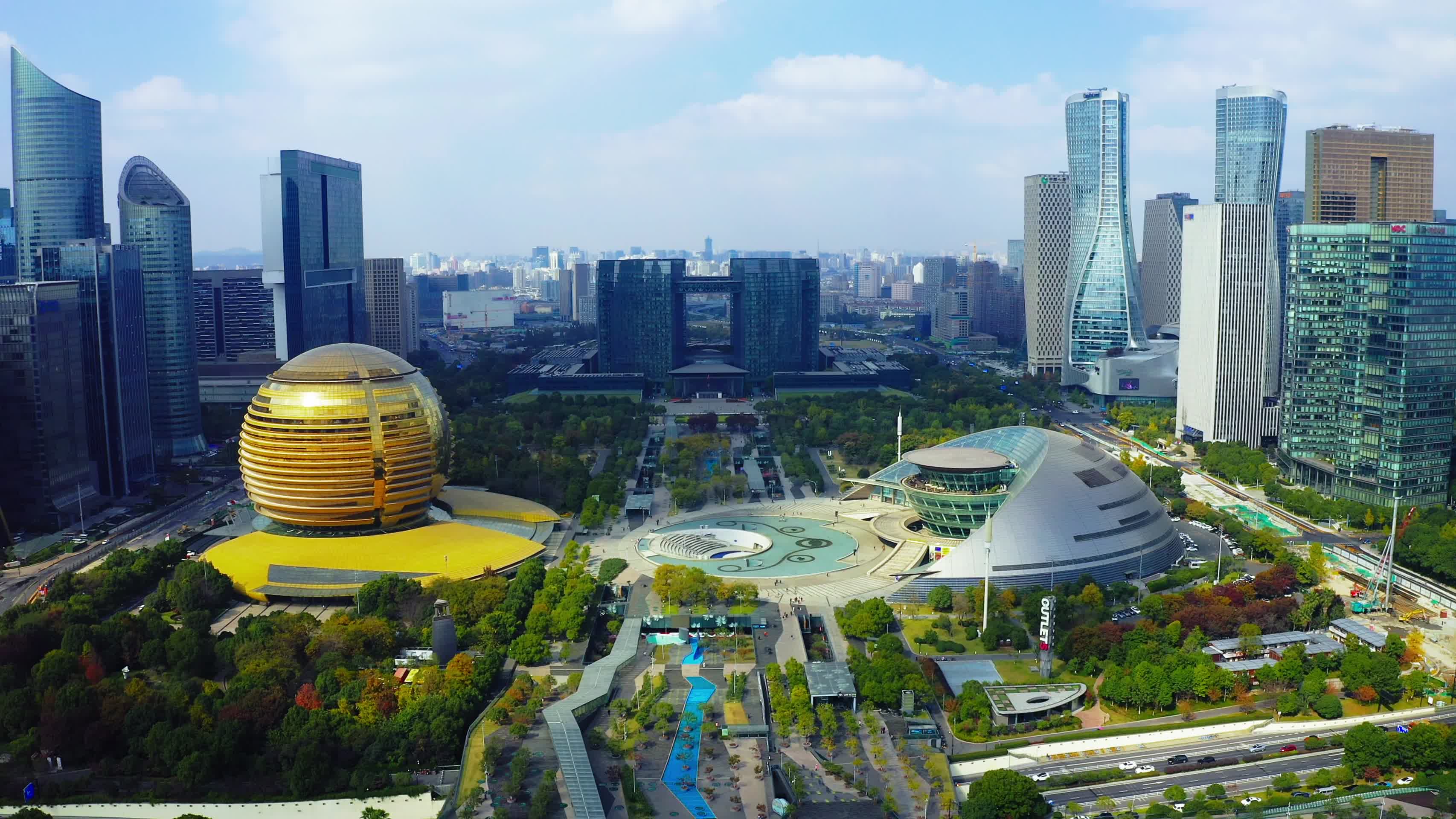 杭州城市阳台的建筑视频的预览图