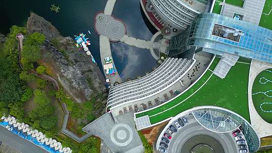 上海松江佘山深坑酒店4K航拍视频视频的预览图