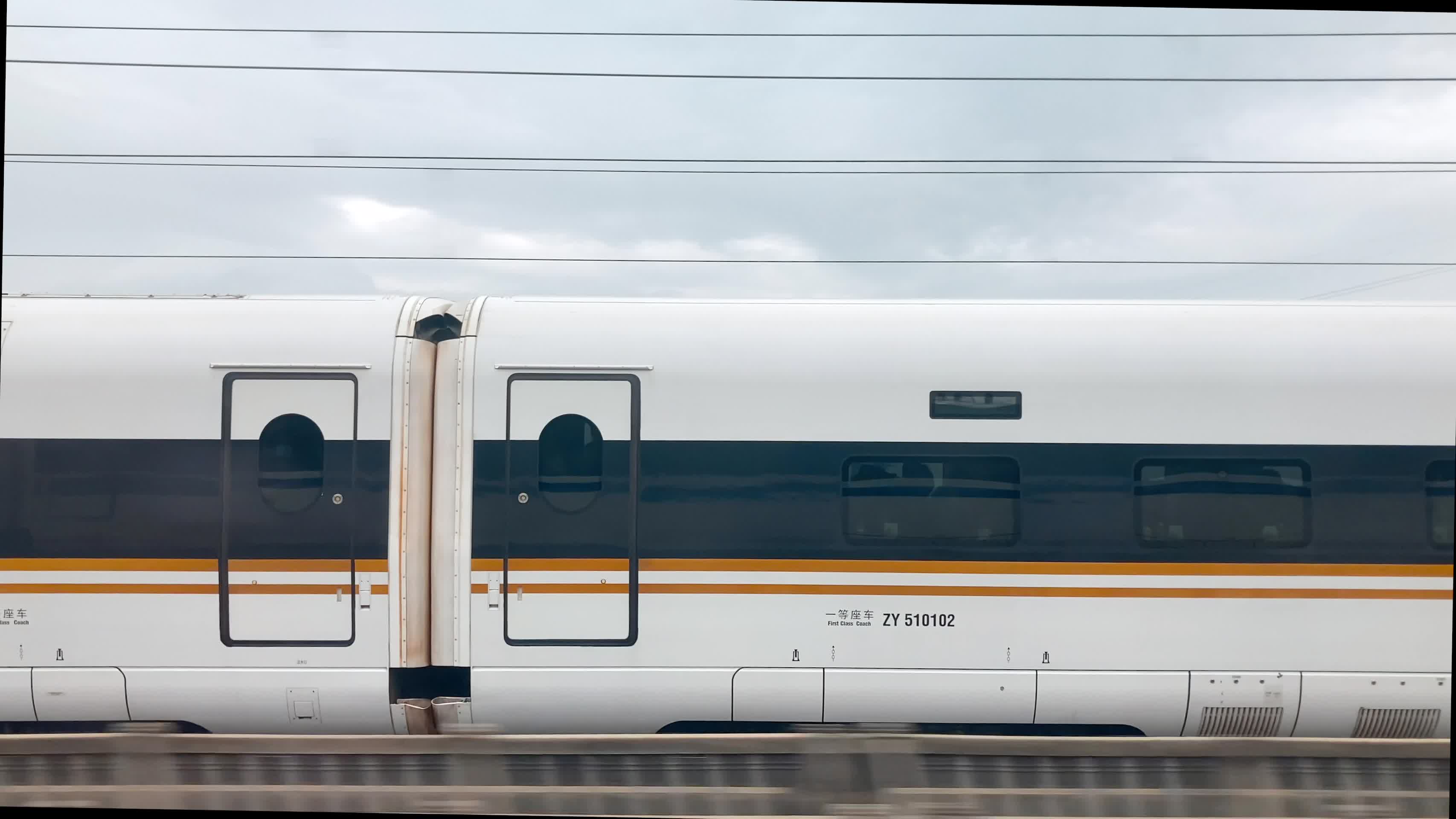 中国高铁动车高速行驶4K视频视频的预览图