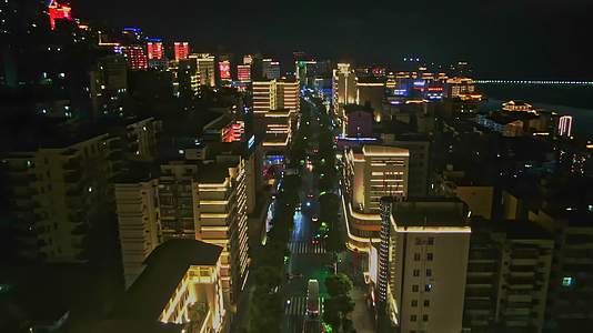 4K城市夜景航拍延时视频视频的预览图