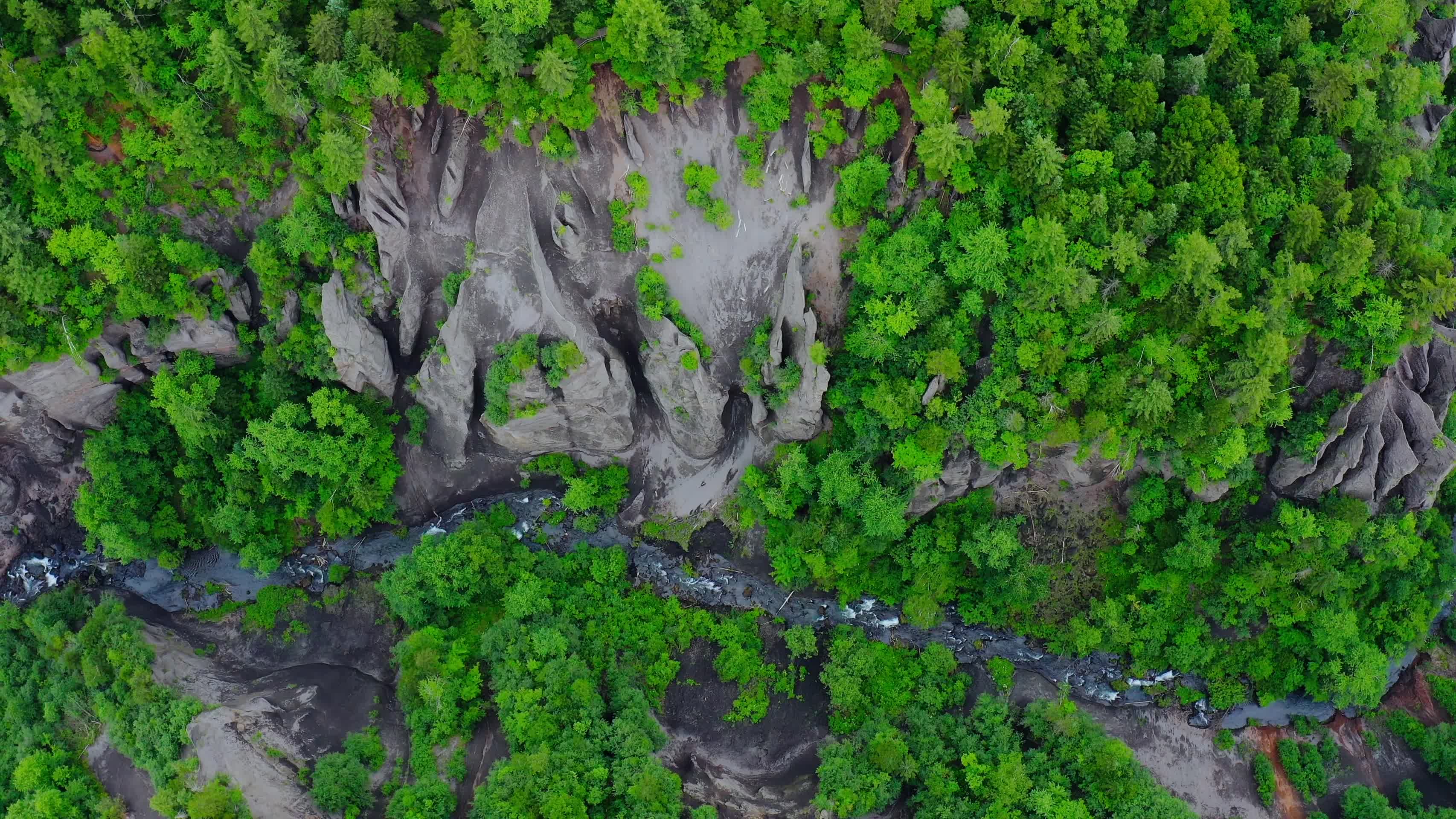 吉林长白山大峡谷4K航拍视频的预览图