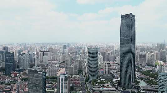 上海陆家嘴城市航拍4K视频的预览图