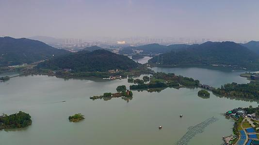 浙江杭州萧山湘湖4K航拍视频的预览图