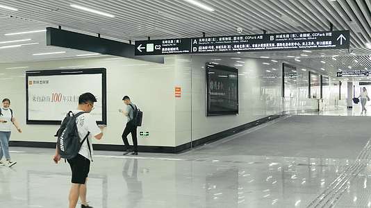 4k实拍地铁站游客行走7视频的预览图