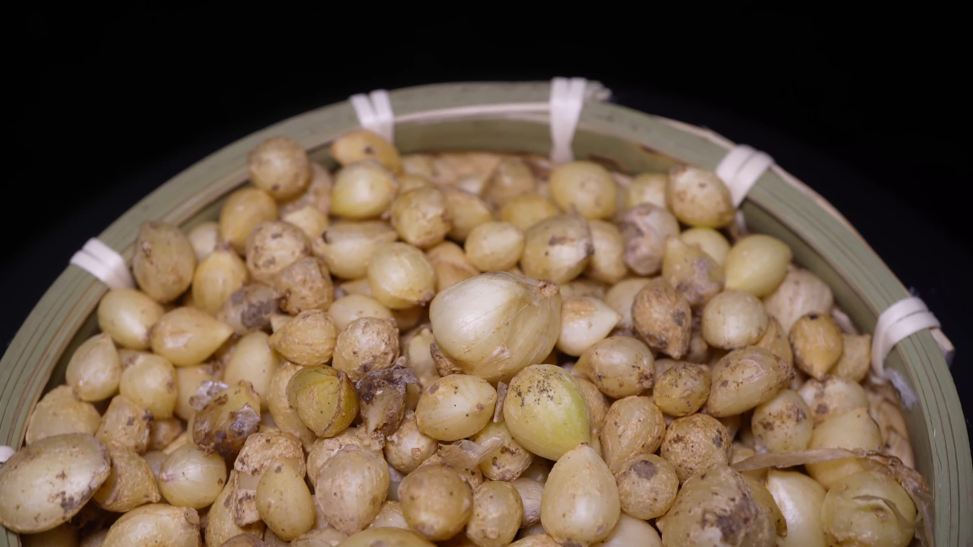 四川珍珠苦藟头小蒜团葱小根蒜野葱小蒜头视频的预览图