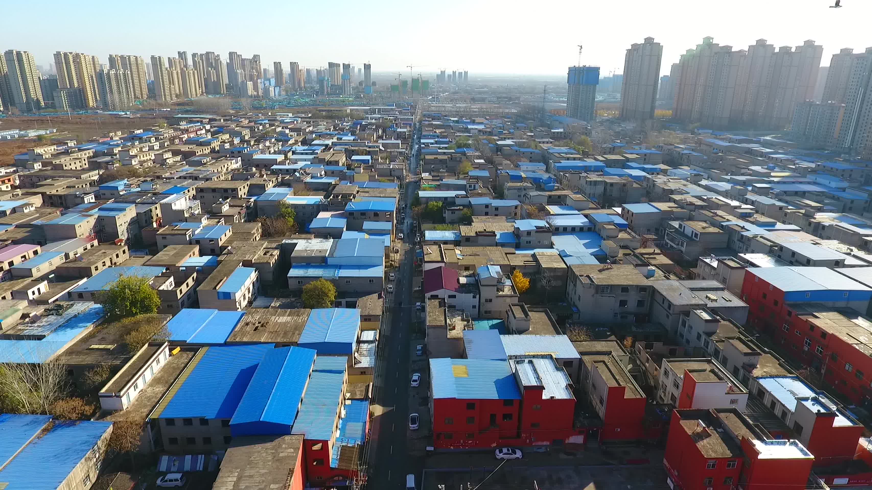 航拍河南城市现代化发展建筑视频的预览图